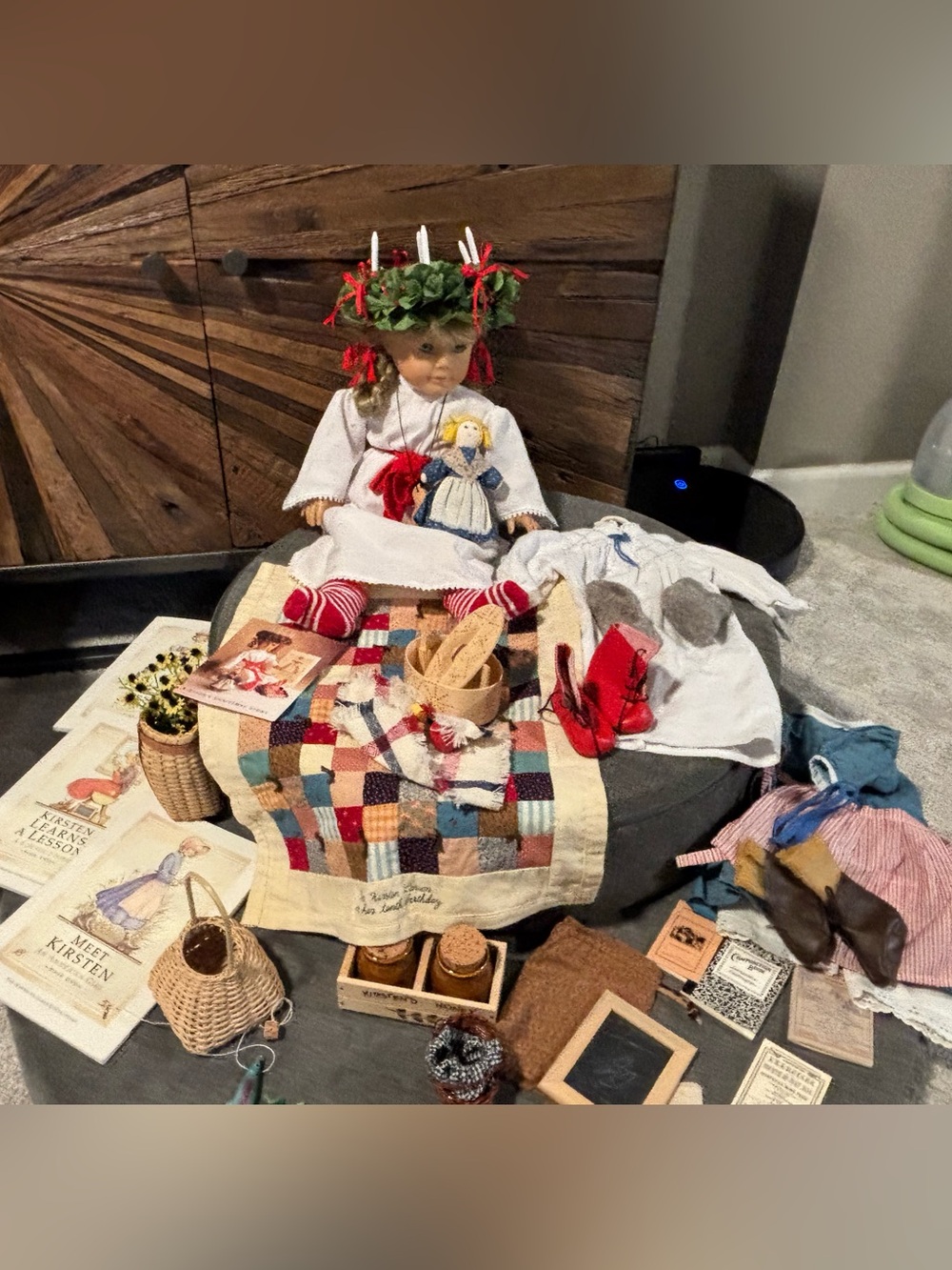 Kirsten Larson American Girl Pleasant company with books, outfits, accessories